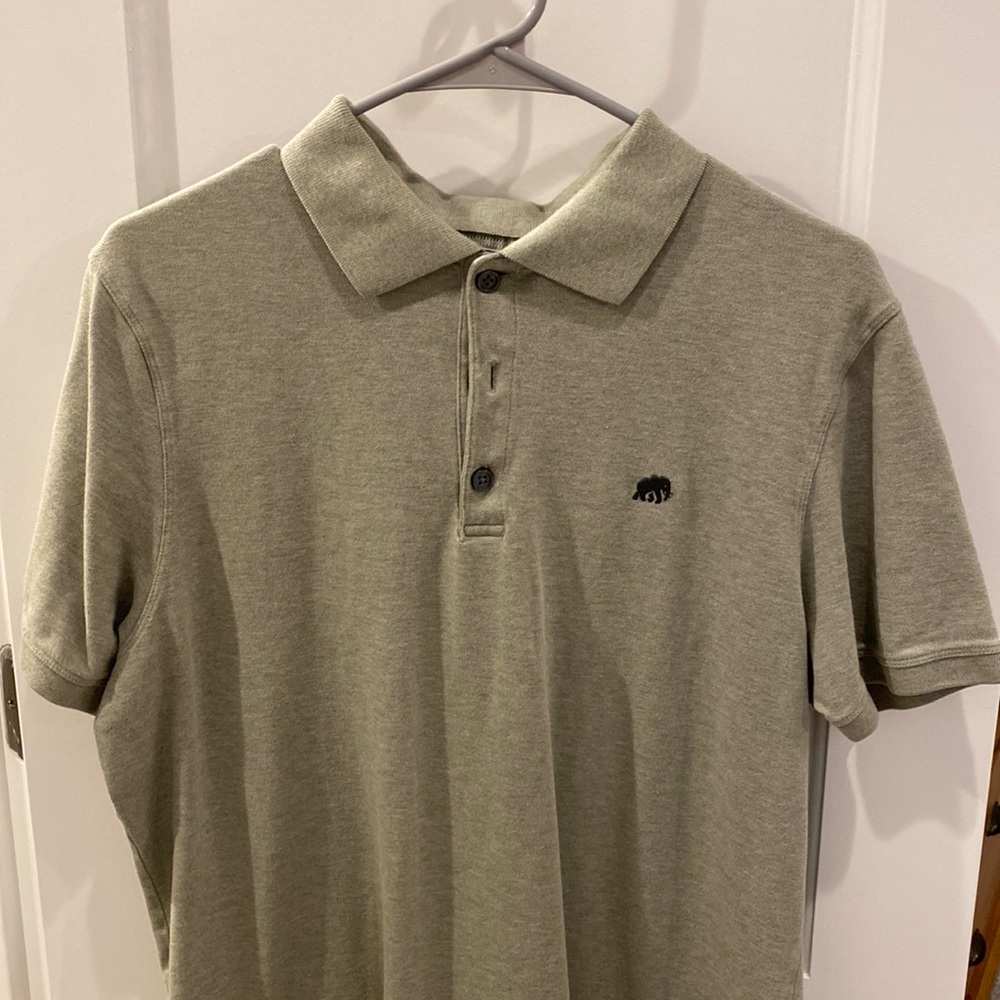 Banana Republic Mens Polo Shirt Size - L - Color Olive Lightweight Casual Top